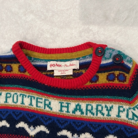 Mini Biden x Harry Potter Christmas Sweater Size 3-4Y EUC - Picture 2 of 2